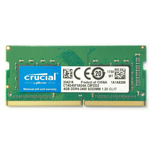 Crucial - DDR4 - modulo - 4 GB - SO DIMM 260-pin - 2400 MHz / PC4-19200 - CL17 - 1.2 V - senza buffer - non ECC