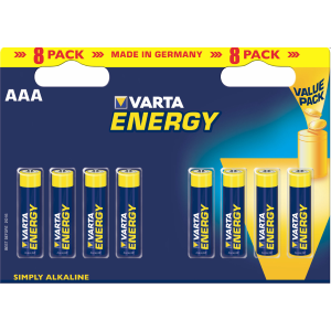 BATTERIA MINISTILO AAA LR03 ENERGY MEGAPACK 8PZ 1,5V VARTA