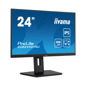 iiyama ProLite XUB2492HSU-B6 - Monitor a LED - 24" (23.8" visualizzabile) - 1920 x 1080 Full HD (1080p) @ 100 Hz - IPS - 250 cd/m² - 1300:1 - 0.4 ms - HDMI, DisplayPort - altoparlanti - nero opaco