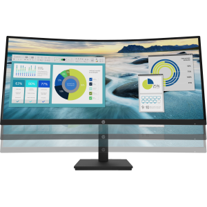 HP P34hc G4 - P-Series - monitor a LED - curvato - 34" - 3440 x 1440 WQHD @ 60 Hz - VA - 250 cd/m² - 3500:1 - 5 ms - HDMI, DisplayPort, USB-C - altoparlanti - nero