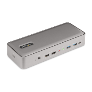 StarTech.com Dual-Laptop USB-C KVM Docking Station, Dual Monitor 4K 60Hz DisplayPort Dock, 5-Port USB Hub, GbE, 90W/45W Power Delivery to Two Laptops, Windows/Mac, 2-Host KVM Dock - Docking station - USB-C 3.2 Gen 2 - 2 x DP - 1GbE - Compatibile TAA