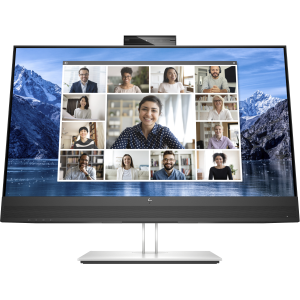 HP E27m G4 Conferencing Monitor - E-Series - monitor a LED - 27" - 2560 x 1440 QHD @ 75 Hz - IPS - 300 cd/m² - 1000:1 - 5 ms - HDMI, DisplayPort, USB-C - altoparlanti - argento (supporto), testa utensile nera