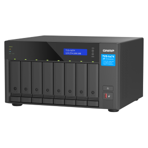 QNAP TVS-h874T - Server NAS - 8 alloggiamenti - SATA 6Gb/s - RAID RAID 0, 1, 5, 6, 10, 50, JBOD, 60 - RAM 32 GB - 2.5 Gigabit Ethernet - iSCSI supporto