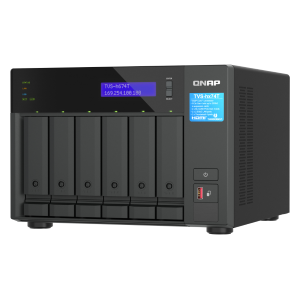 QNAP TVS-H674T - Server NAS - 6 alloggiamenti - SATA 6Gb/s - RAID 0, 1, 5, 6, 10, JBOD, 50 - RAM 32 GB - 2.5 Gigabit Ethernet - iSCSI supporto