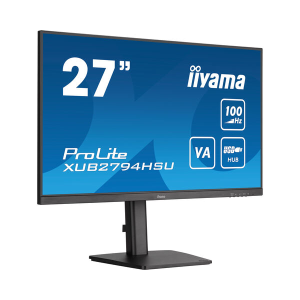 IIYAMA 27" ETE VA-panel, 1920x1080@100Hz, 15cm height adj. stand, 250cd/m2, 4ms, Speakers, HDMI, DisplayPort, Speakers, USB-HUB 2x 2.0