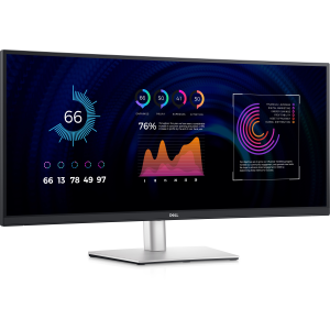 Dell P3424WE - Monitor a LED - curvato - 34" (34.14" visualizzabile) - 3440 x 1440 WQHD @ 60 Hz - IPS - 300 cd/m² - 1000:1 - 5 ms - HDMI, DisplayPort - con 3 anni di garanzia limitata sull'hardware con servizio di sostituzione avanzata e sostituzione