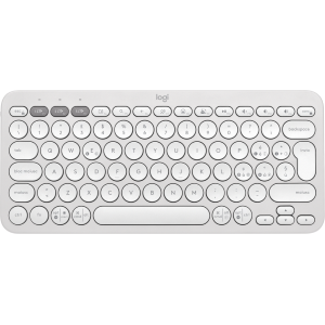 Logitech Pebble Keys 2 K380s - Tastiera - senza fili - Bluetooth LE - QWERTY - italiana - tonal white