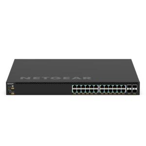 NETGEAR M4350 Series M4350-24G4XF - Switch - L3 - gestito - 24 x 10/100/1000 (PoE+) + 4 x SFP+ - flusso d'aria da anteriore a posteriore - montabile su rack - PoE+ (720 W)