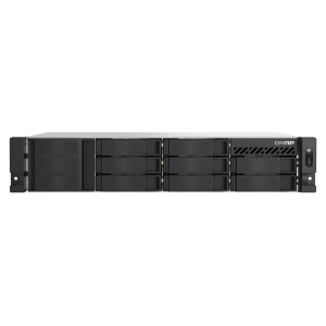 QNAP TS-855eU-RP - Server NAS - 8 alloggiamenti - montabile in rack - SATA 6Gb/s - RAID 0, 1, 5, 6, 10, 50, 60, TM, RAID TP - RAM 8 GB - Gigabit Ethernet / 2.5 Gigabit Ethernet - iSCSI supporto - 2U