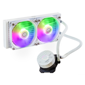 COOLER MASTER DISSIPATORE MASTERLIQUID 240L CORE LGA 1155>1700 AMD AM2>FM2+ ARGB WH