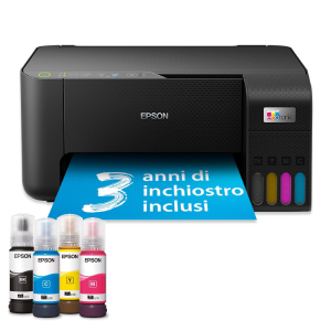 Epson EcoTank ET-2860 - Stampante multifunzione - colore - ink-jet - ITS - A4 (supporti) - fino a 10 ppm (stampa) - 100 fogli - USB, Wi-Fi - nero