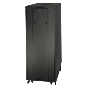 LINK ARMADIO RACK 19" 42U (A)2055, (L)600, (P)1000 COLORE NERO PORTA VETRO DISASSEMBLATO