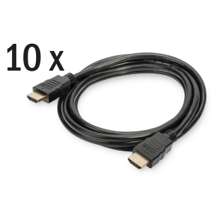 DIGITUS SET 10 CAVI HDMI 2.0 4K@60HZ MT 2 UHD 60p CONTATTI DORATI COLORE NERO