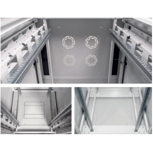 LINK ARMADIO RACK PER RETI 19" 26U (A)1291, (L)600, (P)600 COLORE GRIGIO PORTA VETRO SERIE EAVI