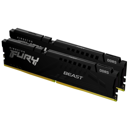Kingston FURY Beast - DDR5 - kit - 32 GB: 2 x 16 GB - DIMM 288-PIN - 6800 MHz / PC5-54400 - CL34 - 1.4 V - senza buffer - on-die ECC - nero