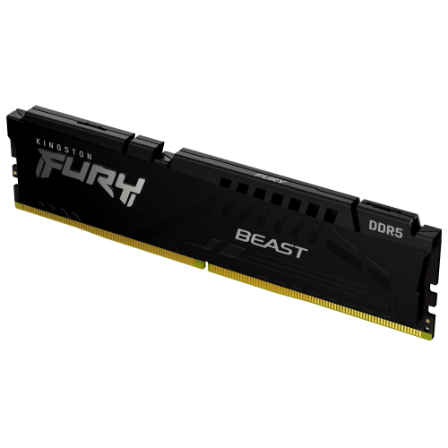 Kingston FURY Beast - DDR5 - modulo - 16 GB - DIMM 288-PIN - 6400 MHz / PC5-51200 - CL32 - 1.4 V - senza buffer - on-die ECC - nero