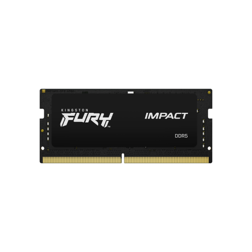 Kingston FURY Impact - DDR5 - modulo - 16 GB - SO DIMM 262-pin - 6000 MT/s / PC5-48000 - CL38 - 1.35 V - senza buffer - on-die ECC - nero