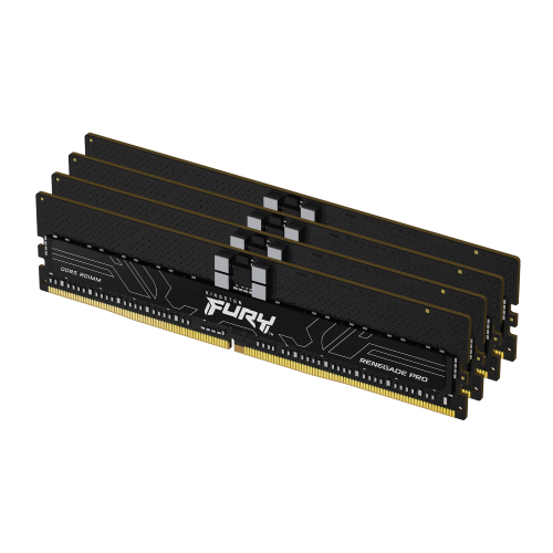 Kingston FURY Renegade Pro - DDR5 - kit - 128 GB: 4 x 32 GB - DIMM 288-PIN - 6400 MHz / PC5-51200 - CL32 - 1.4 V - registrato - ECC - nero