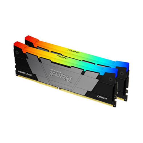 Kingston FURY Renegade RGB - DDR4 - kit - 64 GB: 2 x 32 GB - DIMM 288-PIN - 3600 MT/s / PC4-28800 - CL18 - 1.35 V - senza buffer - non ECC - nero