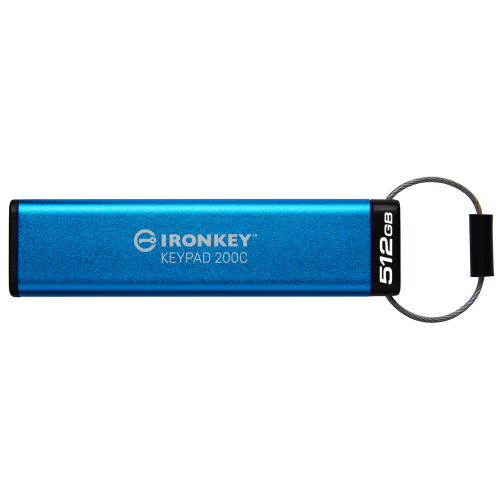 Kingston IronKey Keypad 200C - Chiavetta USB - crittografato - FIPS 140-3 Level 3 - 512 GB - USB 3.2 Gen 1