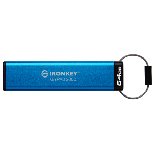 Kingston IronKey Keypad 200C - Chiavetta USB - crittografato - 64 GB - USB-C 3.2 Gen 1