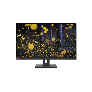 Lenovo ThinkVision E27q-20 - Monitor a LED - 27" - 2560 x 1440 QHD @ 75 Hz - IPS - 350 cd/m? - 1000:1 - 4 ms - HDMI, DisplayPort - altoparlanti - nero corvino - per ThinkCentre neo 70t 11YU, ThinkPad P15 Gen 2 20YQ