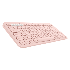 Logitech K380 Multi-Device Bluetooth Keyboard - Tastiera - senza fili - Bluetooth 3.0 - QWERTY - USA Internazionale - rosa