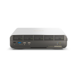 QNAP TBS-H574TX - Server NAS - 5 alloggiamenti - RAID JBOD, 0, 1, 10, 5, 50, 6, 60, hot spare 60 - RAM 16 GB - 2.5 Gigabit Ethernet / 10 Gigabit Ethernet - iSCSI supporto