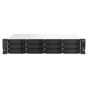QNAP TS-1264U-RP - Server NAS - 12 alloggiamenti - montabile in rack - SATA 6Gb/s - RAID 0, 1, 5, 6, 10, JBOD, 50, 60 - RAM 8 GB - 2.5 Gigabit Ethernet - iSCSI supporto - 2U