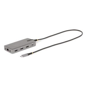StarTech.com USB-C Triple-Monitor Multiport Adapter, Dual 4K 60Hz + 4k 30Hz HDMI & DisplayPort, 3-Port USB 10Gbps Hub, 100W Power Delivery Pass-Through, GbE, 2ft Cable, Mini Dock - Travel Laptop Docking Station (117B-USBC-MULTIPORT) - Docking station