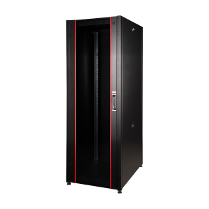 LINK ARMADIO RACK PER RETI 19" 42U (A)2002, (L)600, (P)600 COLORE NERO PORTA VETRO SERIE EAVI