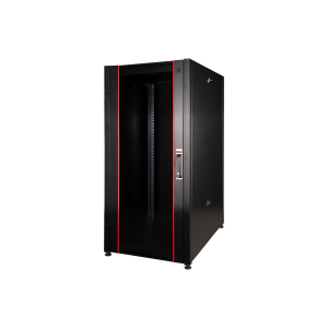 LINK ARMADIO RACK PER RETI 19" 26U (A)1291, (L)800, (P)800 COLORE NERO PORTA VETRO SERIE EAVI