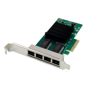 DIGITUS Scheda di rete Gigabit Ethernet a 4 porte, RJ45, PCI Express, Intel I350