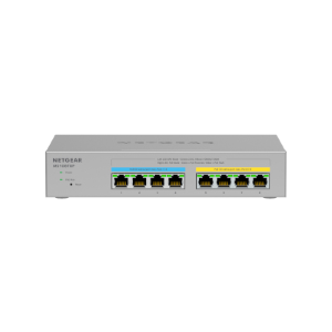 NETGEAR Smart MS108TUP - Switch - L3 Lite - intelligente - 4 x 100/1000/2.5G (PoE++) + 4 x 100/1000/2.5G (PoE+) - desktop, montabile su rack - PoE++ (230 W)