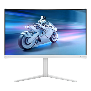 Philips Evnia 5000 27M2C5501 - Monitor a LED - gaming - curvato - 27" - 2560 x 1440 QHD @ 180 Hz - Fast VA - 5000:1 - HDR10 - 0.5 ms - 2xHDMI, DisplayPort - bianco