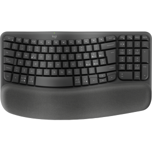 Logitech Ergo Series Wave Keys for Business - Tastiera - senza fili - Bluetooth 5.1 LE - QWERTY - italiana - grafite