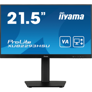 iiyama ProLite XUB2293HSU-B7 - Monitor a LED - 21.5" - 1920 x 1080 Full HD (1080p) @ 100 Hz - IPS - 300 cd/m² - 1000:1 - 1 ms - HDMI, DisplayPort - altoparlanti - opaco, nero