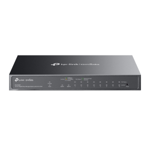 TP-Link Omada ES210GMP V1 - Switch - gestito - 8 x 10/100/1000 (PoE+) + 1 x 10/100/1000 + 1 x combinazione Gigabit SFP/RJ-45 (uplink) - desktop, montaggio a parete - PoE+ (123 W)