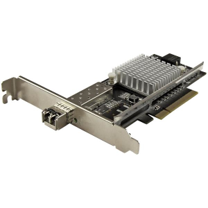 StarTech.com Scheda di rete in fibra ottica ad 1 porta 10G SFP+ PCIe - Intel Chip - M/M - Adattatore di rete - PCIe x8 - 10GbE - 10GBase-SR - nero - con 10GBase-SR SFP + modulo ricetrasmettitore - per P/N: BNDTB10GI, BNDTB210GSFP, BNDTB310GNDP, BNDTB