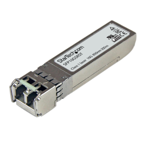 StarTech.com Modulo SFP+ compatibile Cisco SFP-10G-SR - 10GBASE-SR - Ricetrasmettitore ottico MMF multimodale in fibra 10GbE (SFP10GSRST) - Modulo transceiver SFP+ - 10GbE - 10GBase-SR - LC multi-mode - fino a 300 m - 850 nm - per P/N: ET10GSFP, PEX1