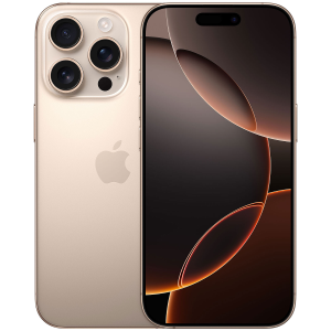 Apple iPhone 16 Pro - 5G smartphone - dual SIM /Memoria Interna 256 GB - display OLED - 6.3" - 2622 x 1206 pixel (120 Hz) - 3 x fotocamere posteriori 48 MP, 48 MP, 12 MP - front camera 12 MP - titanio deserto
