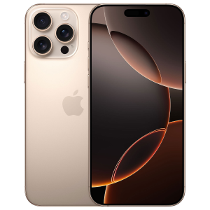 Apple iPhone 16 Pro Max - 5G smartphone - dual SIM /Memoria Interna 512 GB - display OLED - 6.9" - 2868 x 1320 pixel (120 Hz) - 3 x fotocamere posteriori 48 MP, 48 MP, 12 MP - front camera 12 MP - titanio deserto