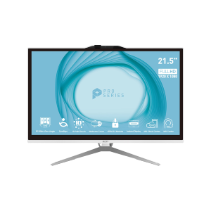 MSI MICROSTAR AIO 21,5 PEN 8GB 256GB WH FDOS TCH G7400 MULTITOUCH FHD ANTIGL WEBCAM