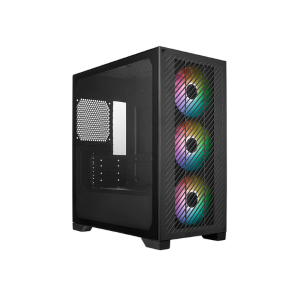 COOLER MASTER CASE MINITOWER NO PSU ELITE 301 BK USB A+C 3,5/2,5 RGB GLASS MATX MITX
