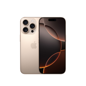 Apple iPhone 16 Pro - 5G smartphone - dual SIM /Memoria Interna 1 TB - display OLED - 6.3" - 2622 x 1206 pixel (120 Hz) - 3 x fotocamere posteriori 48 MP, 48 MP, 12 MP - front camera 12 MP - titanio deserto