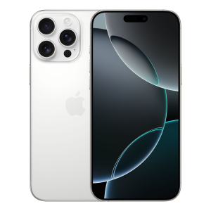 Apple iPhone 16 Pro Max - 5G smartphone - dual SIM /Memoria Interna 1 TB - display OLED - 6.9" - 2868 x 1320 pixel (120 Hz) - 3 x fotocamere posteriori 48 MP, 48 MP, 12 MP - front camera 12 MP - bianco titanio