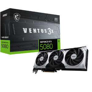 MSI VGA GEFORCE RTX 5080, RTX 5080 16G VENTUS 3X OC PLUS, 16GB GDDR7, HDMI*1/DP*3, ATX, TRIPLE FAN,
