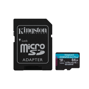 KINGSTON 64GB microSDXC Canvas Go Plus Card+ADP