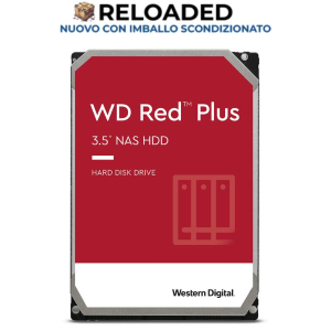 WESTERN DIGITAL HD 3,5 10TB 7200RPM 256MB RED PLUS SATA3 NAS STORAGE RICONDIZIONATO