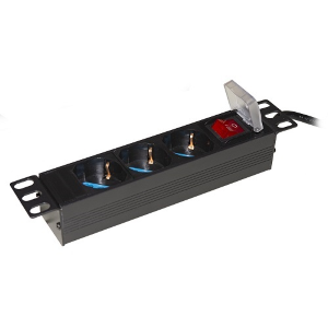 LINK ARMADIO RACK MULTIPRESA 3 PRESE 10 TRIPOLARI/SCHUKO CON INTERRUTTORE